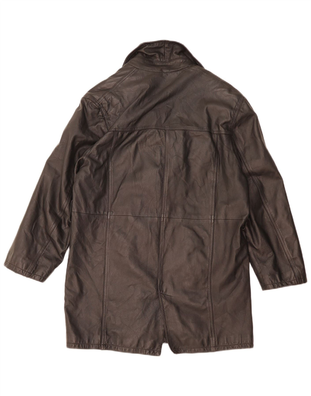 Cappotto In Pelle Oversize Donna Conbipel IT 42 Medio Pelle Nera