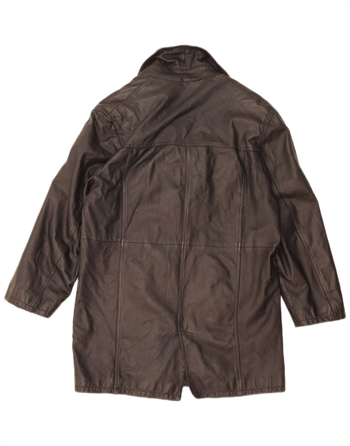 Cappotto In Pelle Oversize Donna Conbipel IT 42 Medio Pelle Nera