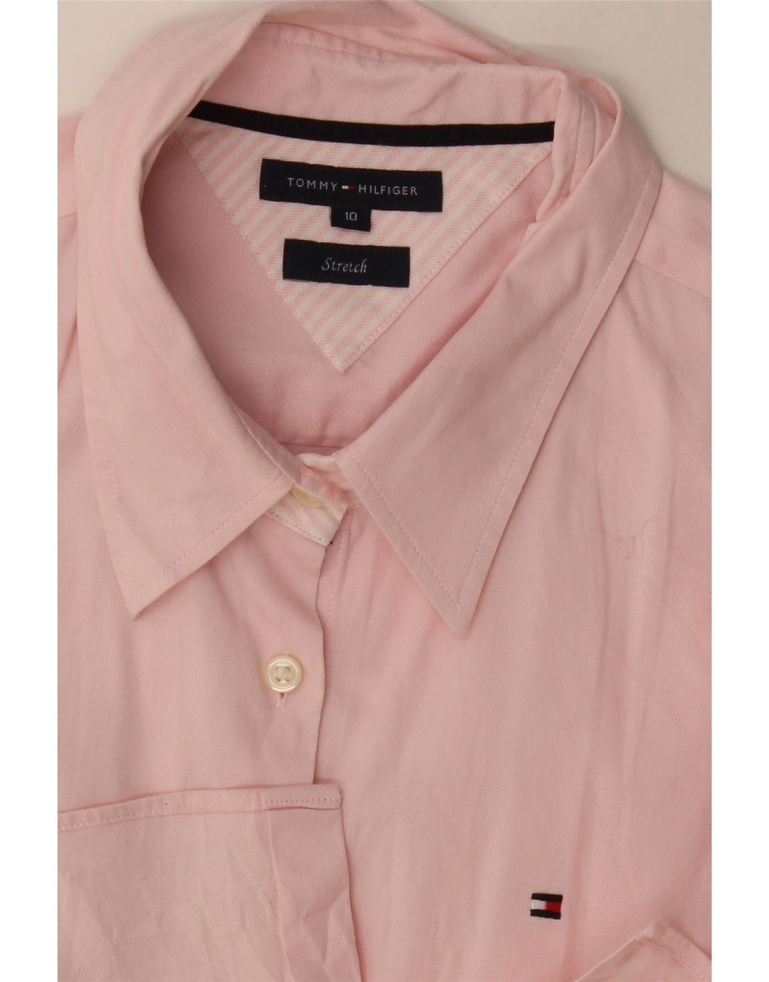 Camicia formale da donna Tommy Hilfiger US 10 Large Pink Striped