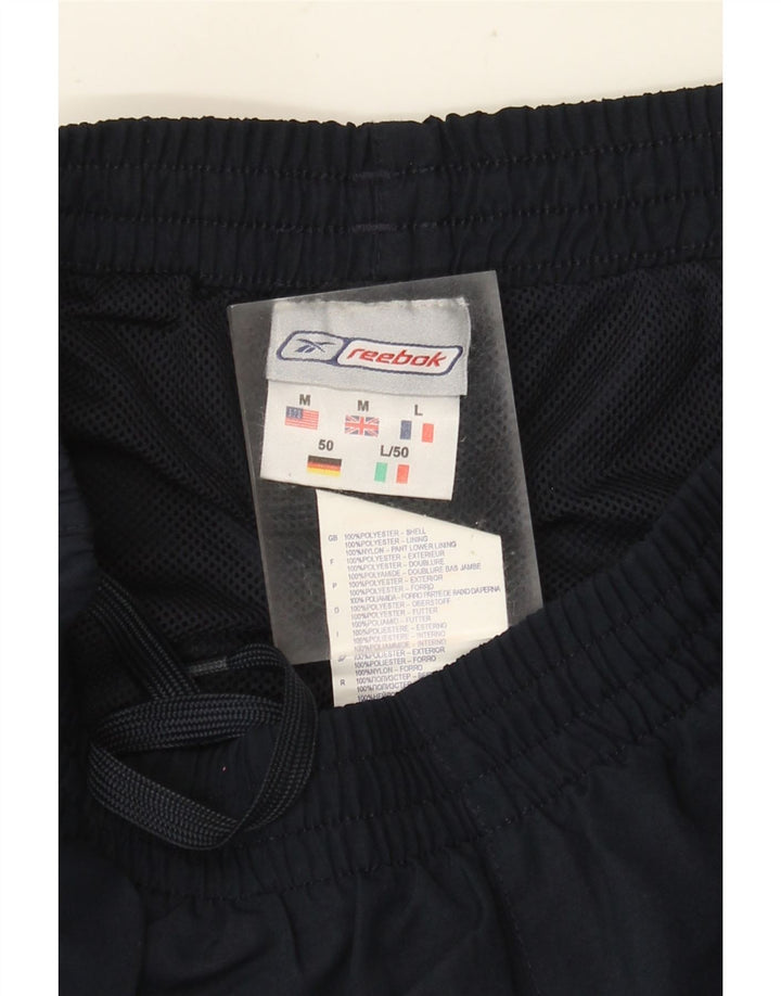 Pantaloni da tuta da uomo Reebok Joggers medi in poliestere blu navy