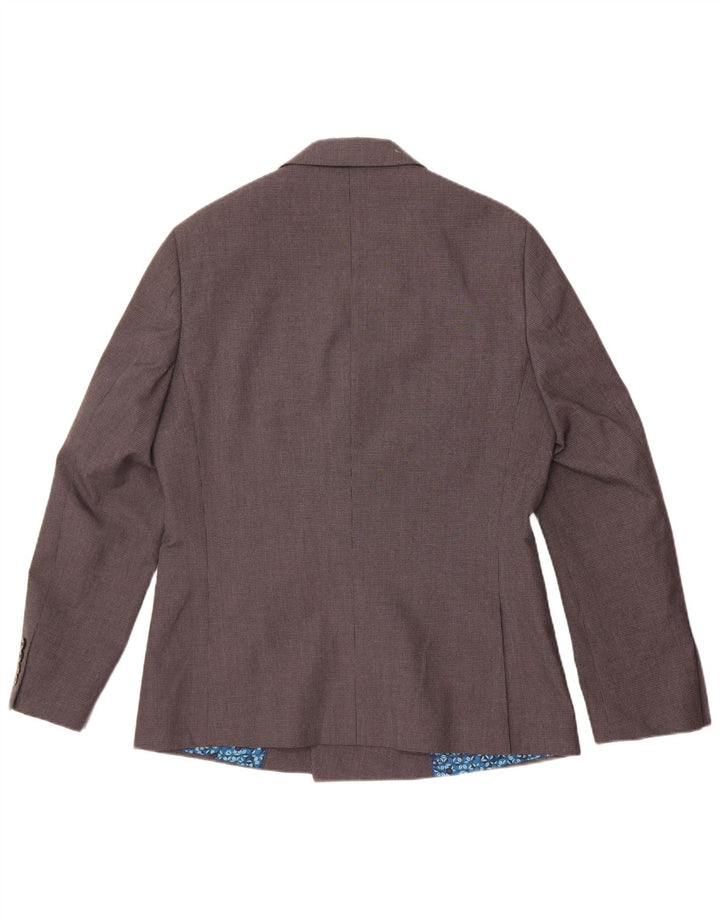 Giacca blazer doppiopetto da uomo Penguin UK 40 grande pied de poule grigio