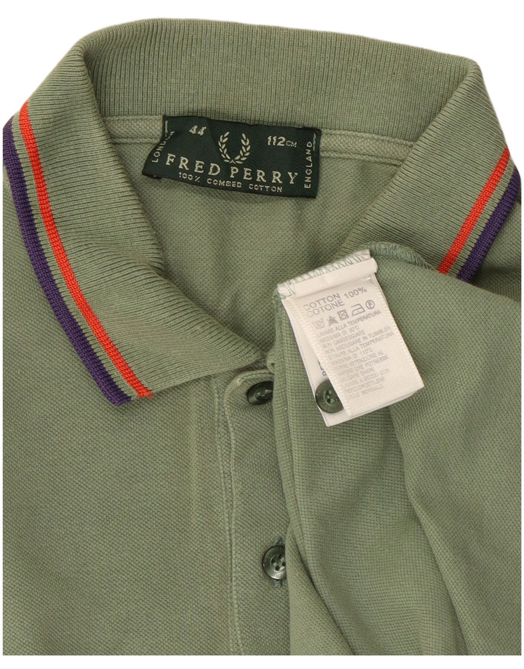 Polo Uomo FRED PERRY Cotone Verde Medio