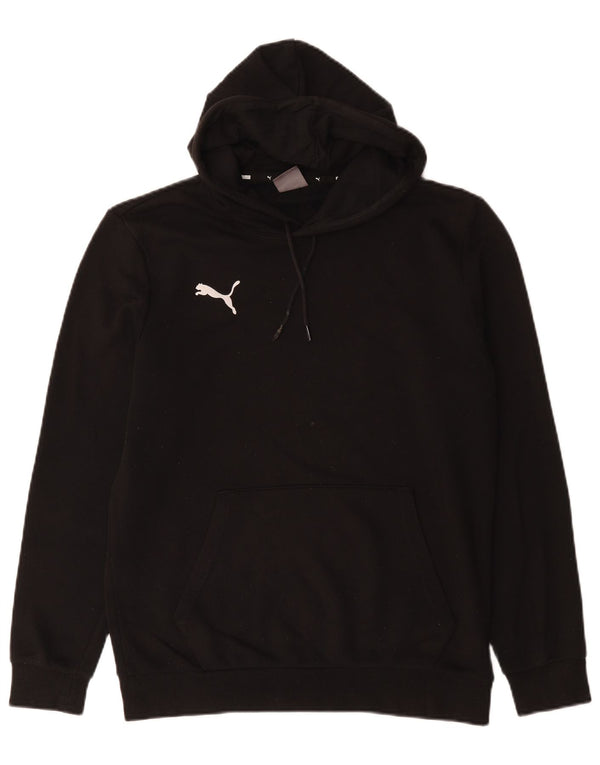 Felpa con cappuccio da uomo Puma media cotone nero