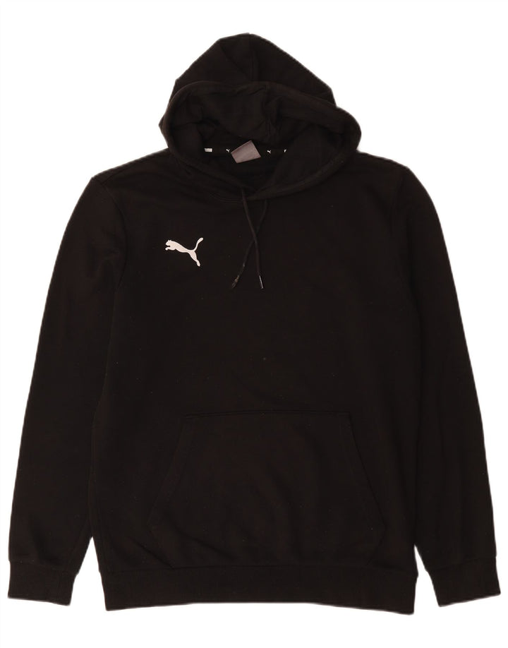 Felpa con cappuccio da uomo Puma media cotone nero