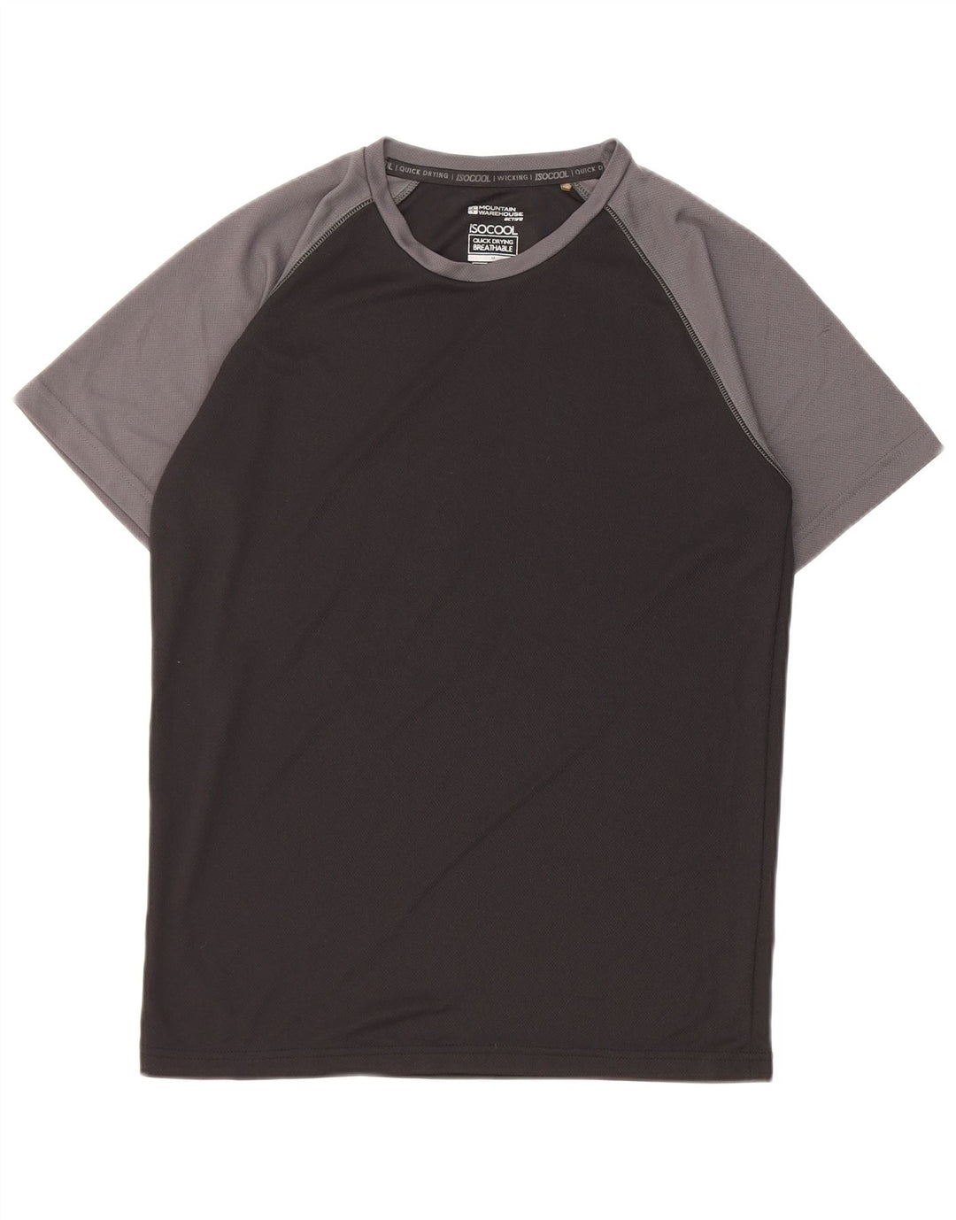 T-shirt da uomo Mountain Warehouse Top in poliestere color block medio nero