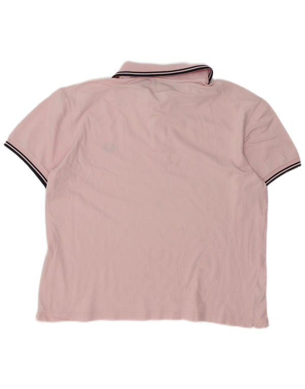 Polo da uomo Fred Perry in cotone a righe grandi rosa