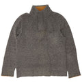 Maglione da uomo con collo abbottonato Fat Face, grande lana screziata grigia