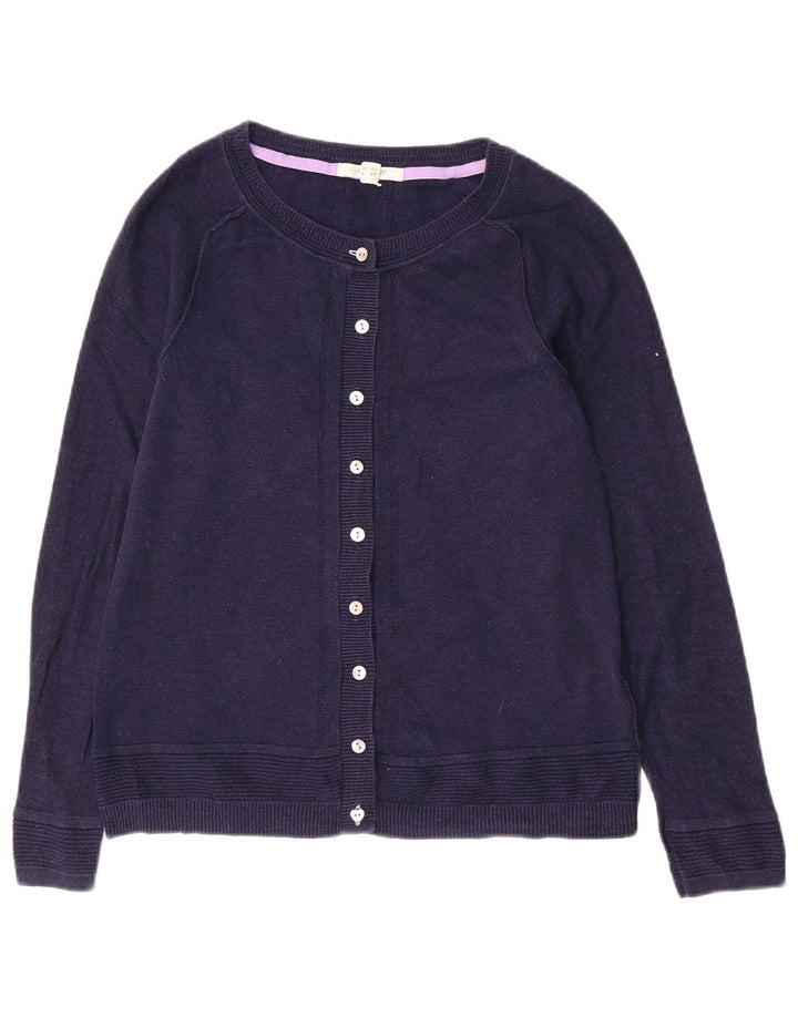 Maglione cardigan da donna White Stuff UK 8 piccolo cotone blu navy