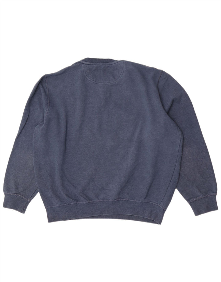 Polo Assn. Felpa da uomo maglione grande in cotone blu