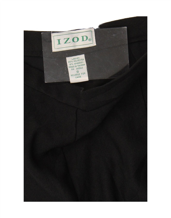 IZOD Womens Slim Casual Trousers US 8 Medium W28 L29 Black Polyester Vintage Izod and Second-Hand Izod from Messina Hembry 