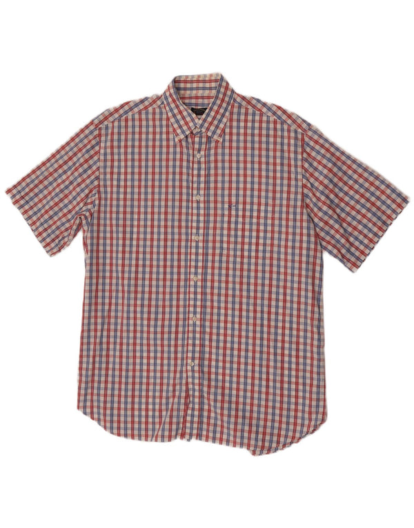 Camicia a maniche corte da uomo Paul & Shark taglia 43 XL a quadri multicolore