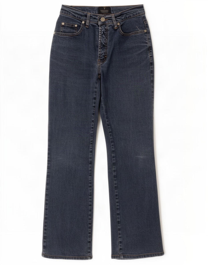 Jeans Trussardi Donna Bootcut W26 L29 Cotone Blu Navy