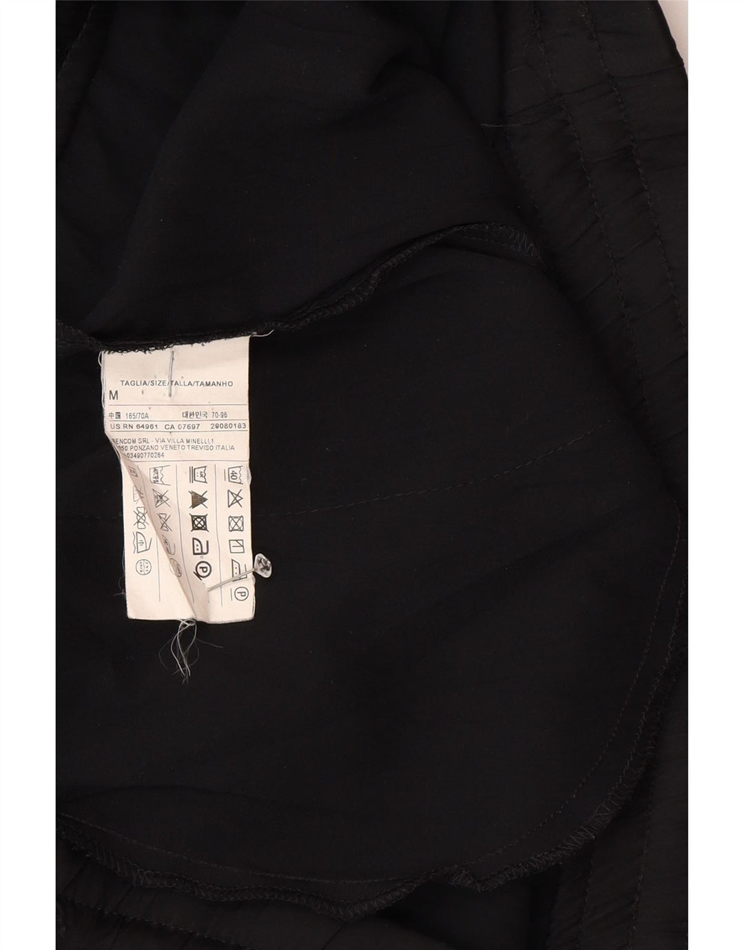Pantaloni casual regolari da donna Benetton medi W30 L27 poliestere nero