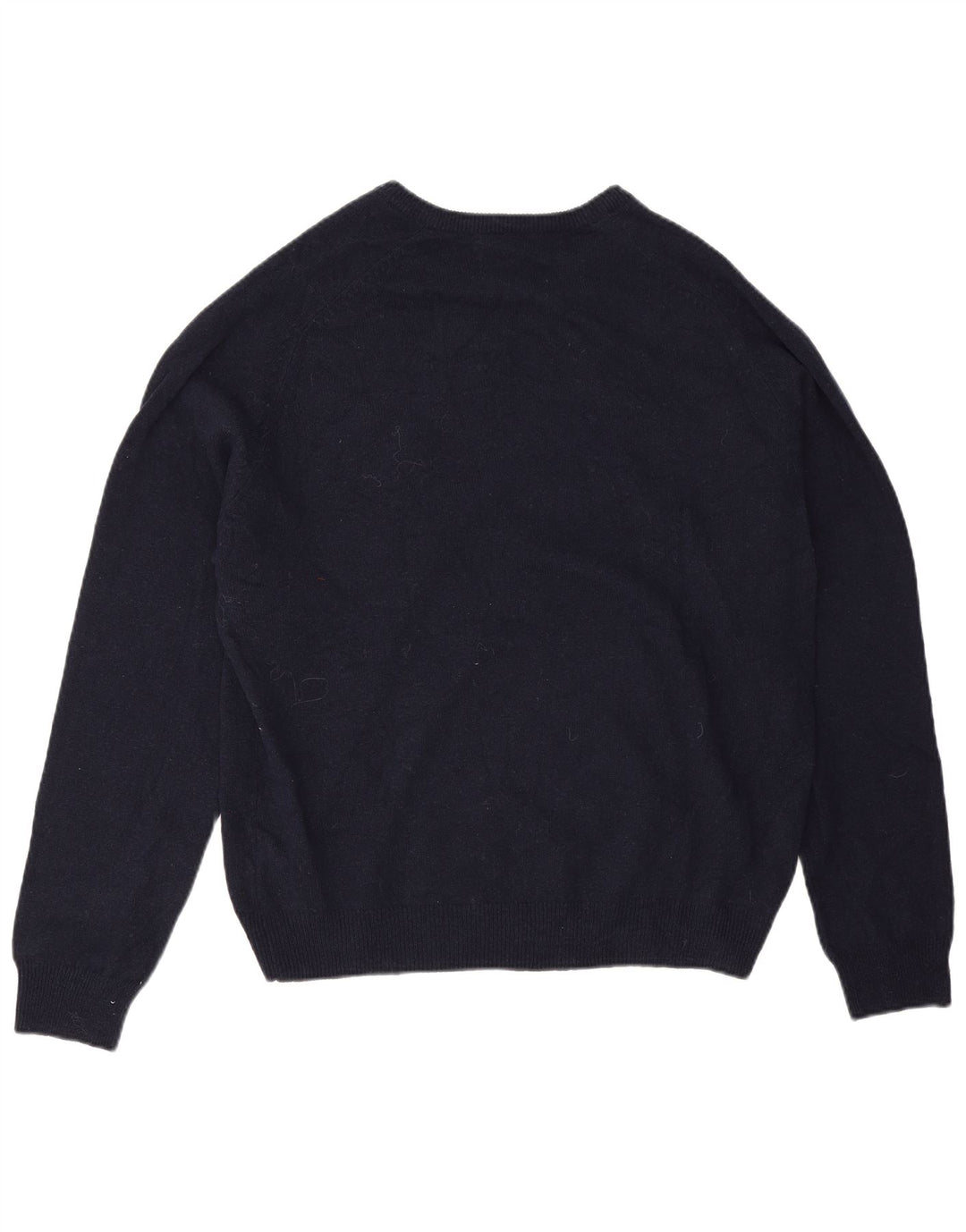 Maglione da uomo Marks & Spencer vestibilità regolare con scollo a V XL in lana blu navy