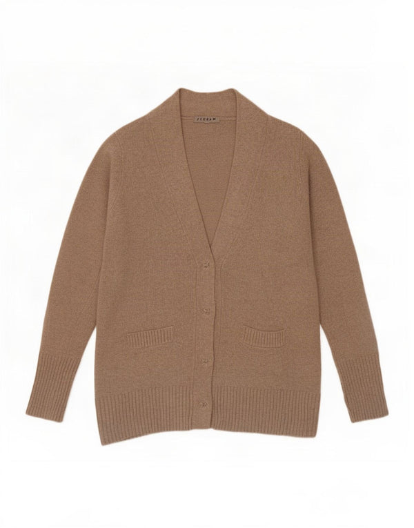 Maglione cardigan da donna Jigsaw UK 14 Lana beige medio