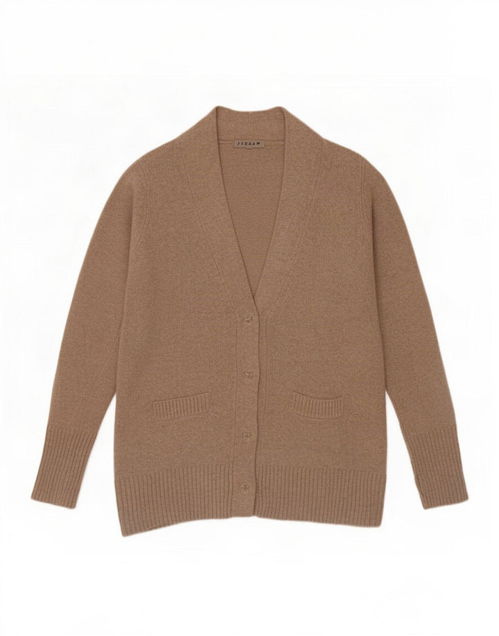 Maglione cardigan da donna Jigsaw UK 14 Lana beige medio