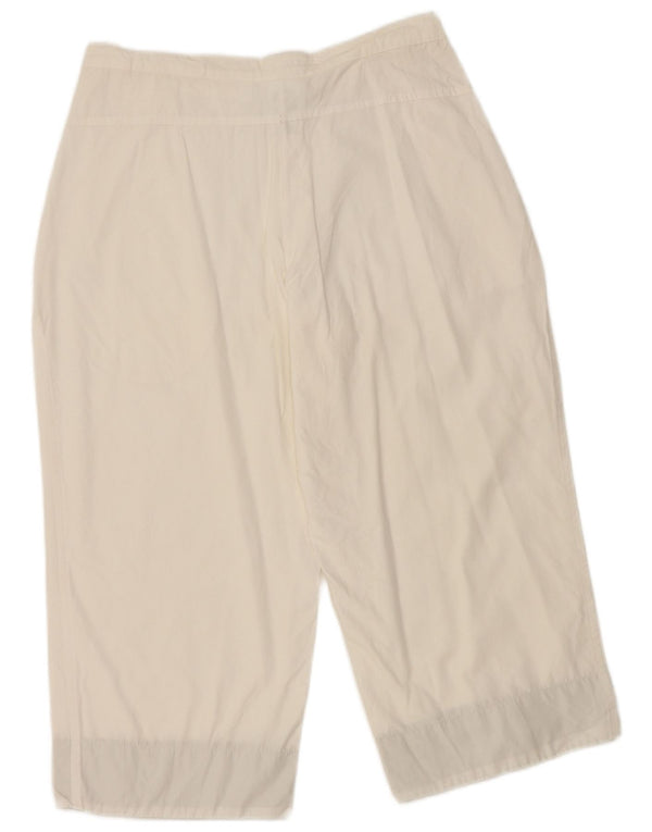 Pantaloncini Bermuda da donna Adidas UK 12 medi W30 cotone bianco