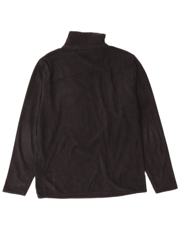 Maglione in pile da donna LOTTO con collo con zip UK 14 medio nero