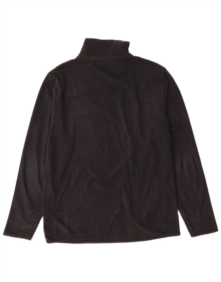 Maglione in pile da donna LOTTO con collo con zip UK 14 medio nero