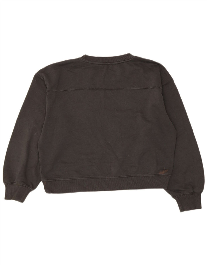 Felpa corta da donna Zara UK 14 Poliestere grigio medio