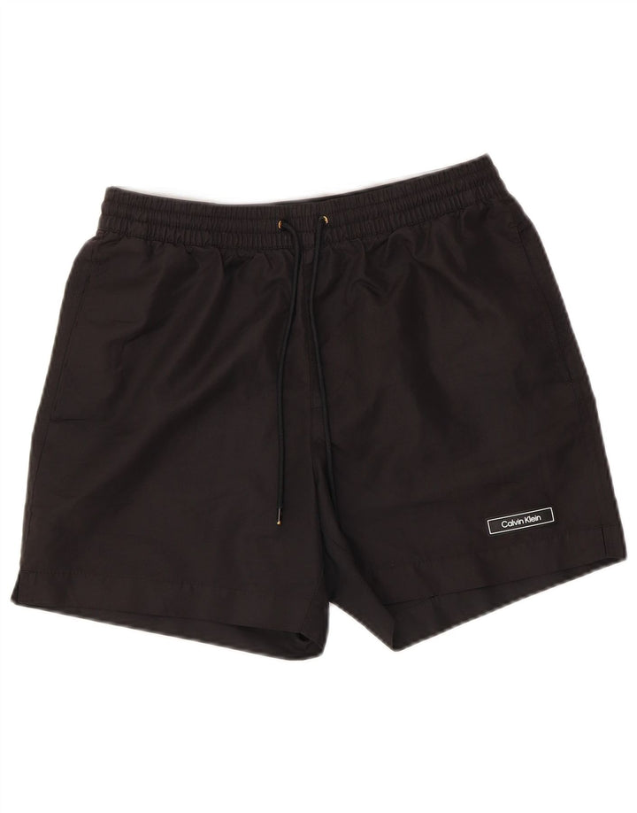 Pantaloncini sportivi da uomo Calvin Klein piccoli in poliestere nero