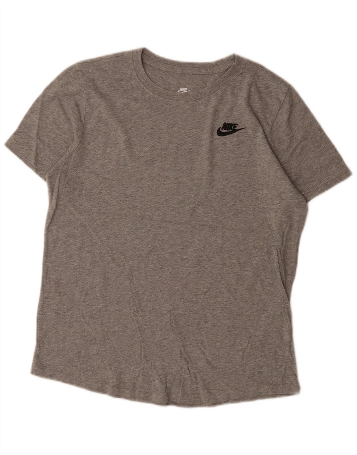 T-shirt Nike da uomo Top Small in cotone chiazzato grigio