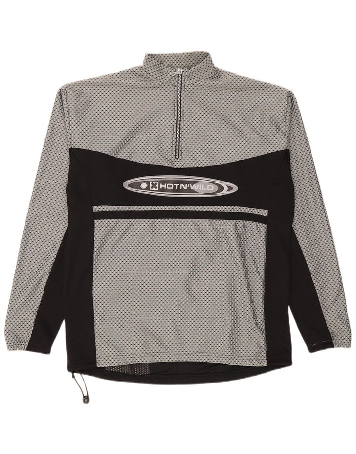 Tuta da ginnastica vintage da uomo con grafica pullover IT 50 Colorblock grigio medio