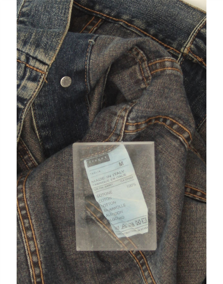 Giacca in denim da donna Sisley UK 14 cotone blu medio