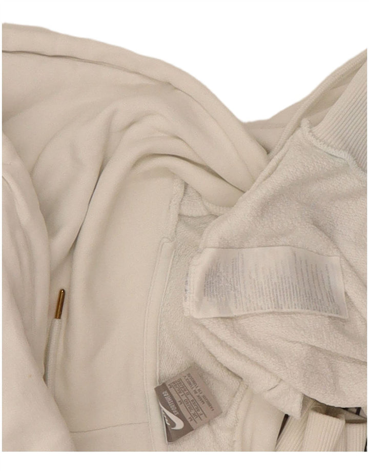 Felpa con cappuccio grafica Nike da uomo in cotone bianco medio