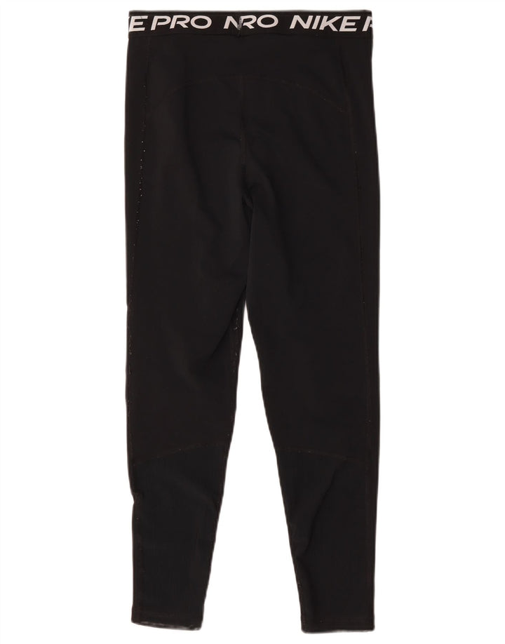 Leggings grafici Nike Dri Fit da donna UK 12 medio nero poliestere