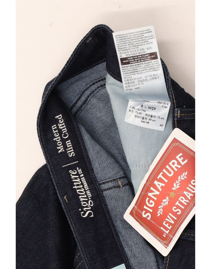 Jeans Levi's firmati moderni slim da donna US 8 medi W29 L26 Blu navy