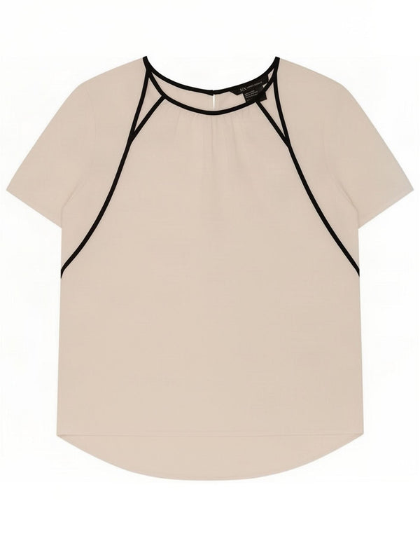 Armani Exchange Camicetta da donna Top UK 14 Medium White Colourblock Poliestere
