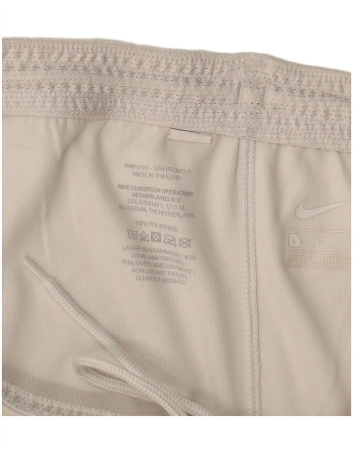 Pantaloncini sportivi NIKE Inter da uomo, grandi, bianchi, in poliestere