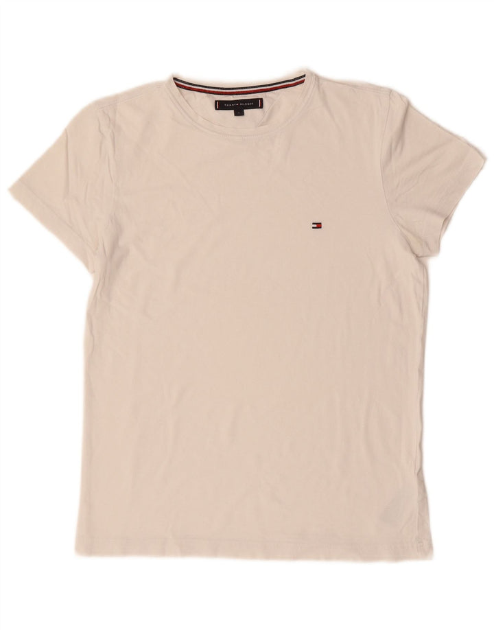 TOMMY HILFIGER T-shirt da uomo Top piccola in cotone bianco