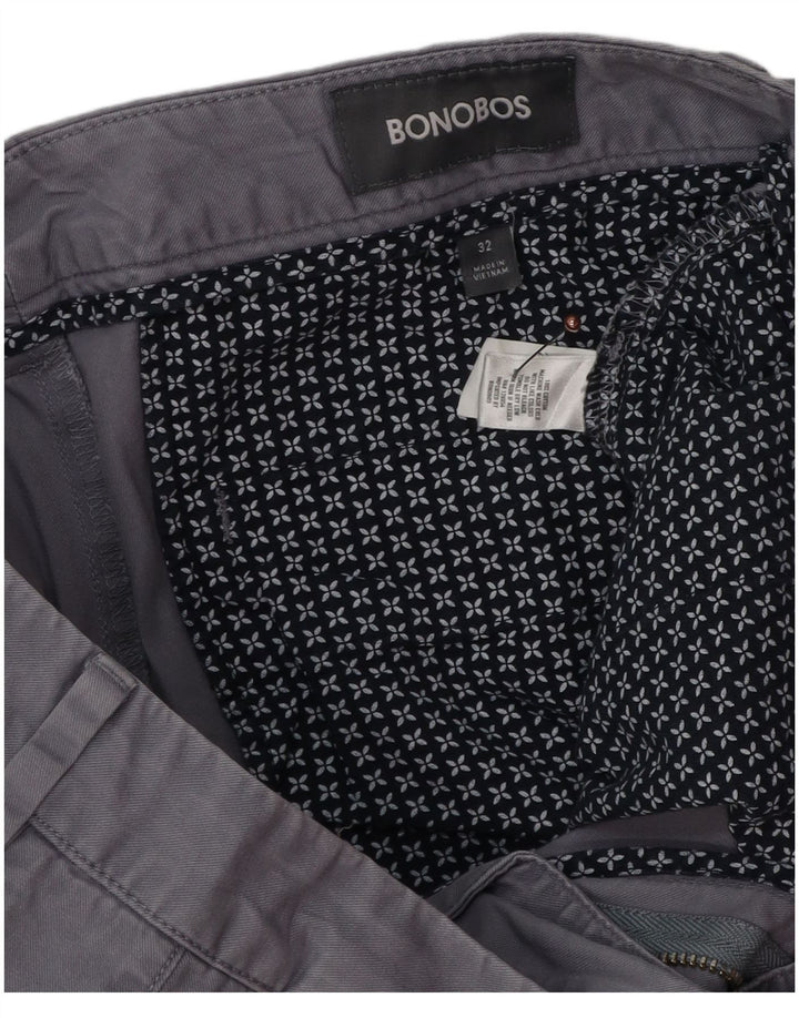 Pantaloncini chino da uomo BONOBOS W32 cotone grigio medio
