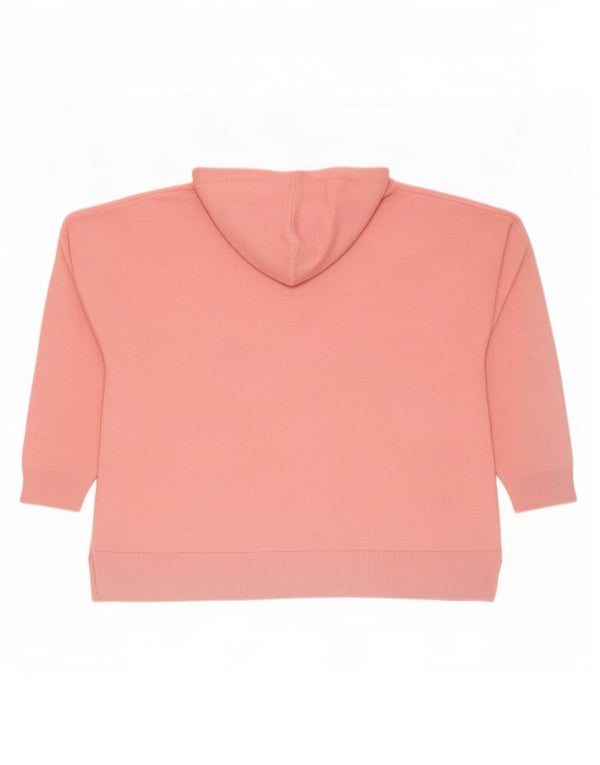 Maglione oversize con cappuccio da donna Marks & Spencer UK 18 XL Rosa