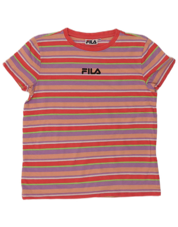 T-shirt grafica regolare per ragazze Fila 13-14 anni a righe multicolore