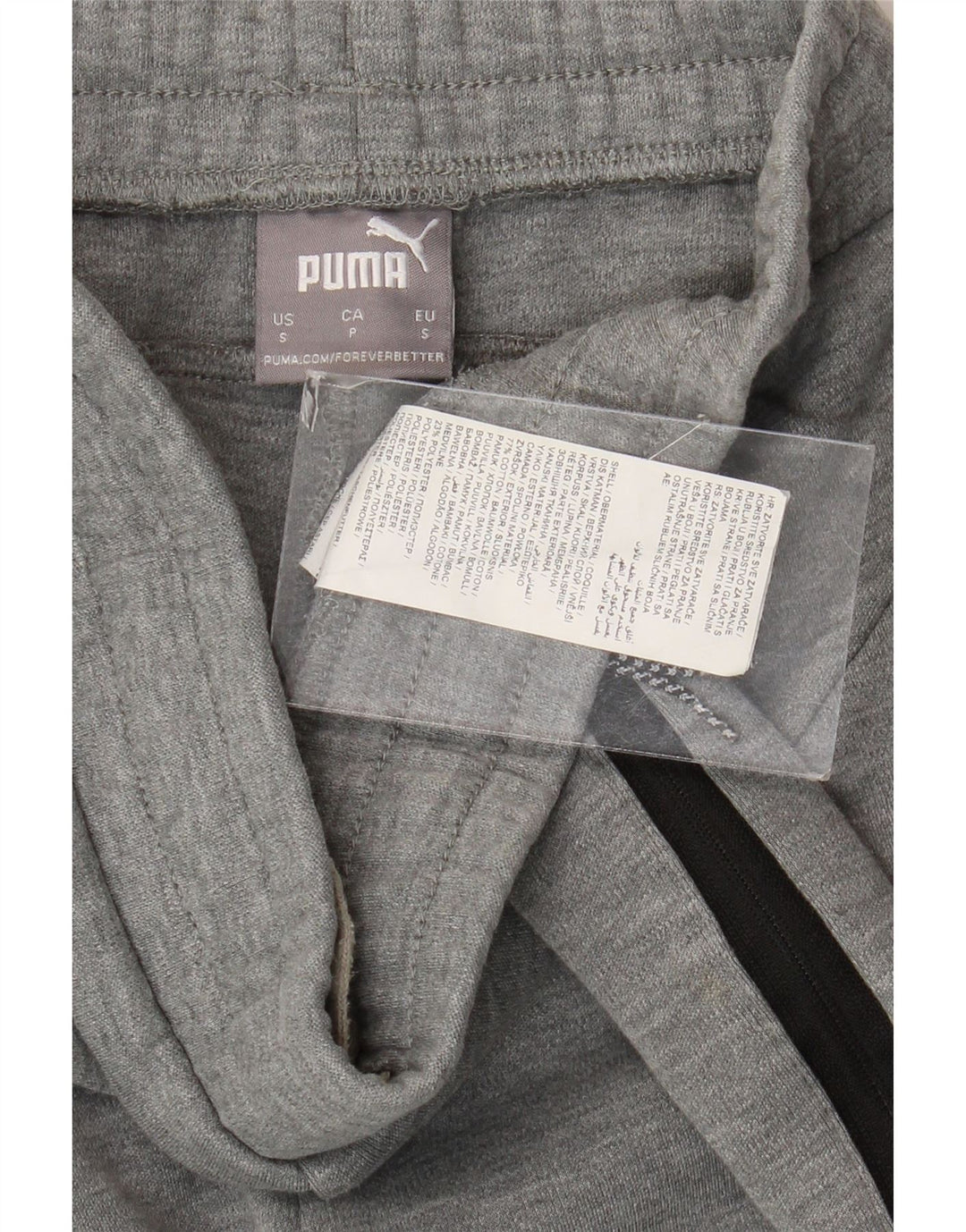 Pantaloni da tuta da uomo PUMA piccoli in cotone mélange grigio