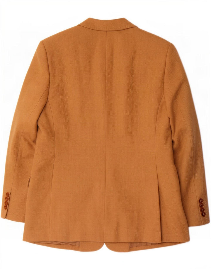 Giacca blazer vintage da donna a 4 bottoni IT 46 grande in lana marrone