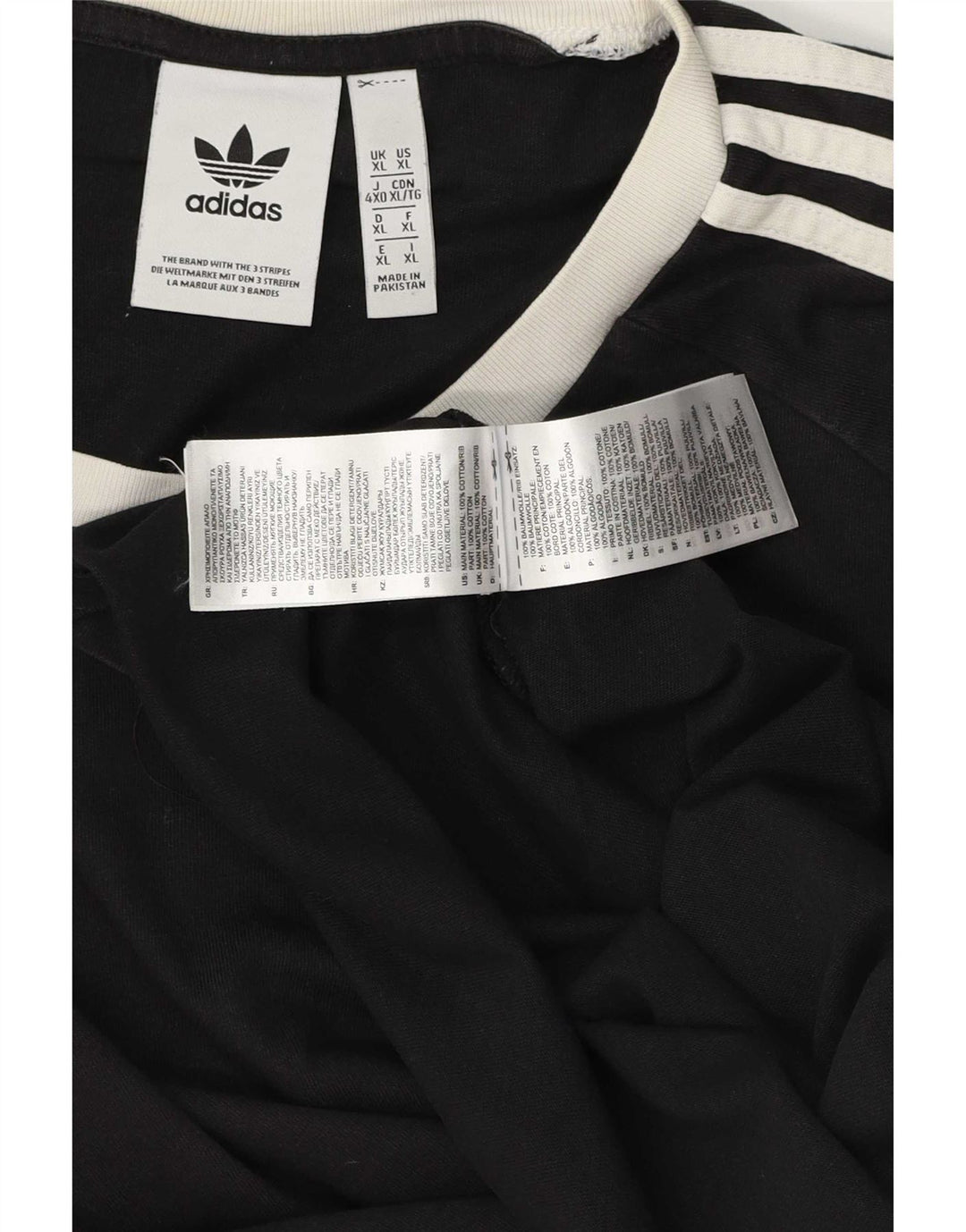 T-shirt da uomo Adidas Top XL in cotone nero
