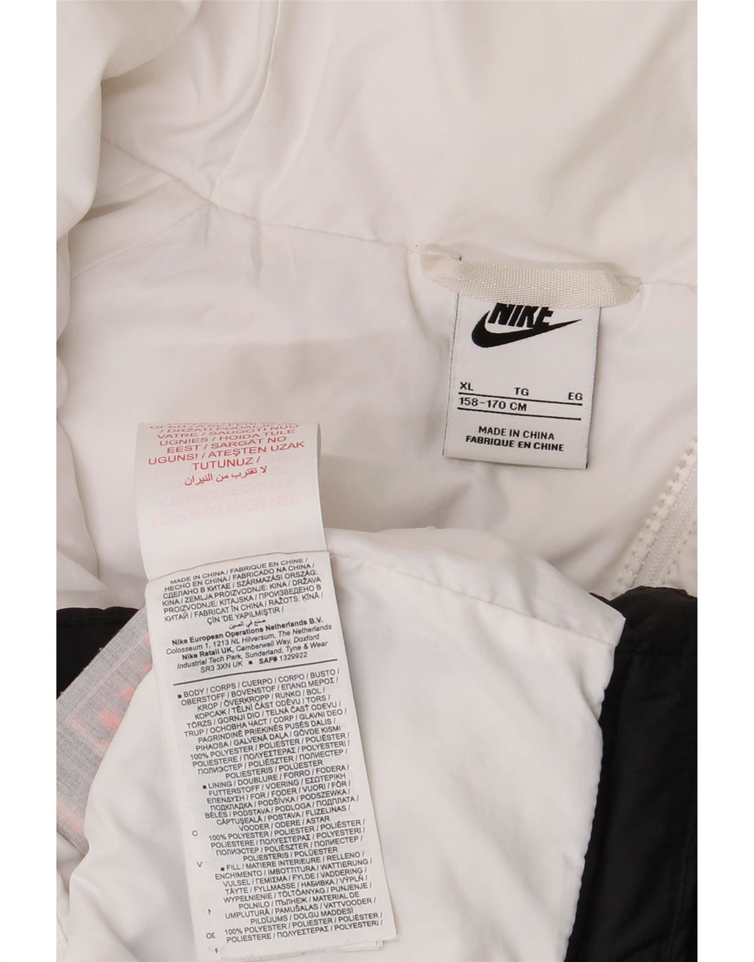 Giacca imbottita con cappuccio Nike da ragazzo 13-14 anni XL multicolore color block