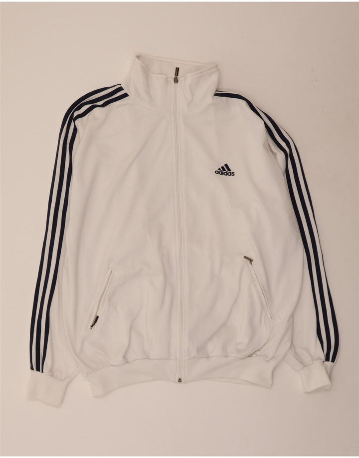 Giacca da tuta da uomo ADIDAS UK 44/46 Large Bianca