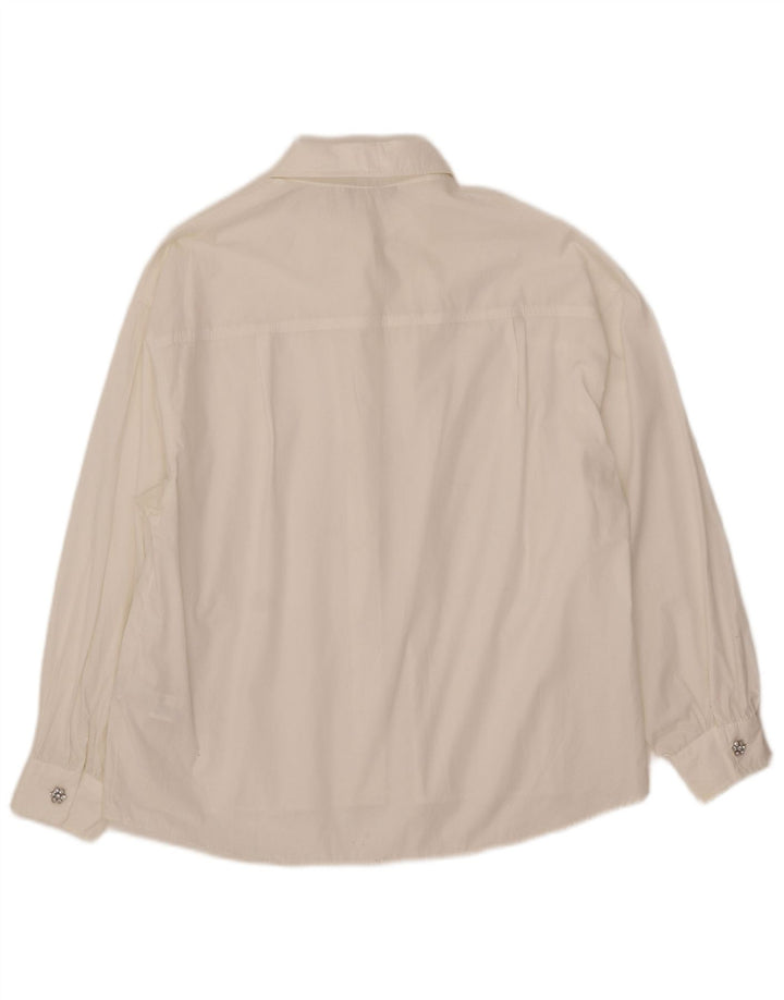 Camicia oversize da donna Zara UK 10 piccola in cotone bianco