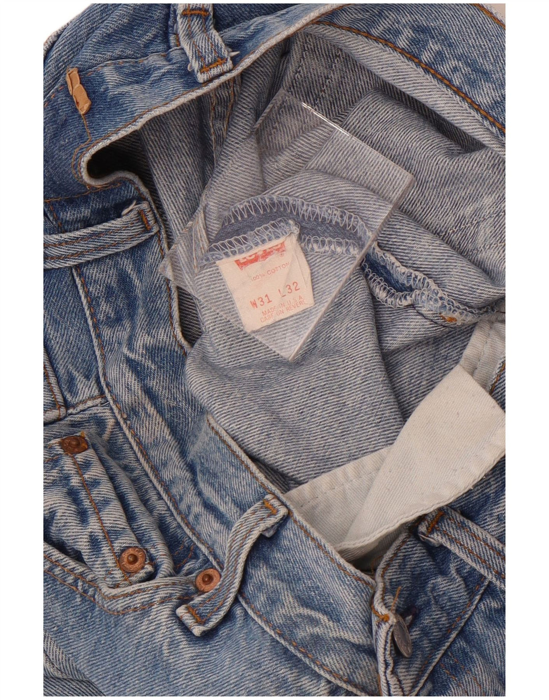 Pantaloncini di jeans da uomo Levi's W31 in cotone blu medio