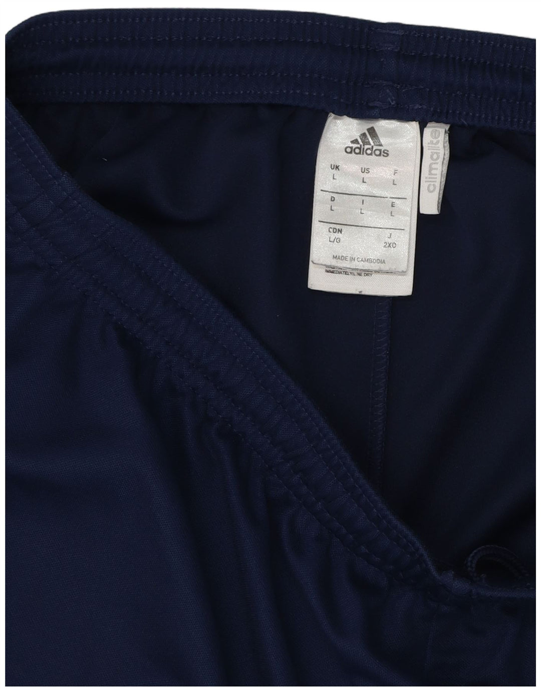 Pantaloncini sportivi Adidas Climalite da uomo di grandi dimensioni in poliestere blu navy