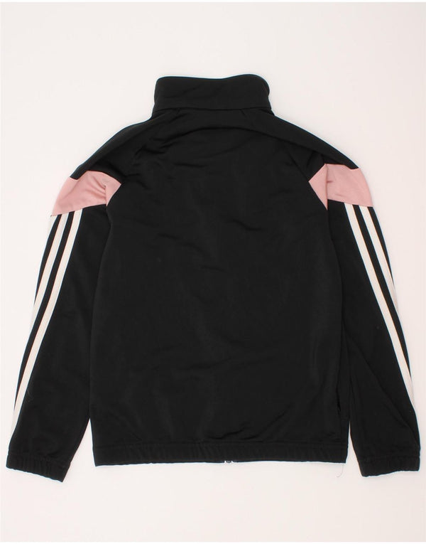 Giacca da tuta da ragazza Adidas 9-10 anni in poliestere color block nero