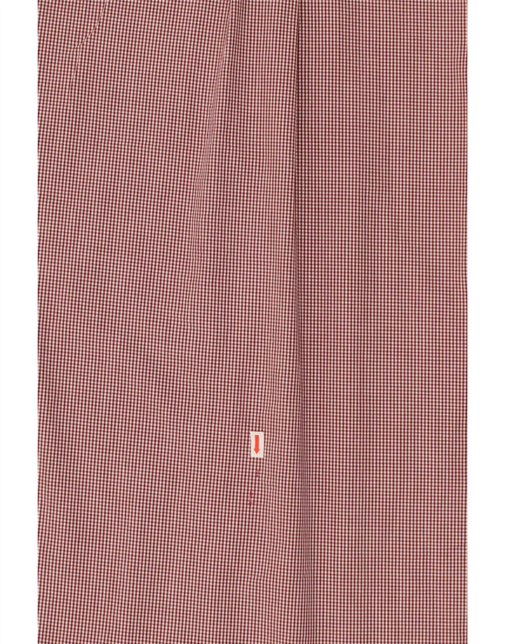 IZOD Mens Shirt Size 16 1/2 Large Red Gingham Cotton Vintage Izod and Second-Hand Izod from Messina Hembry 