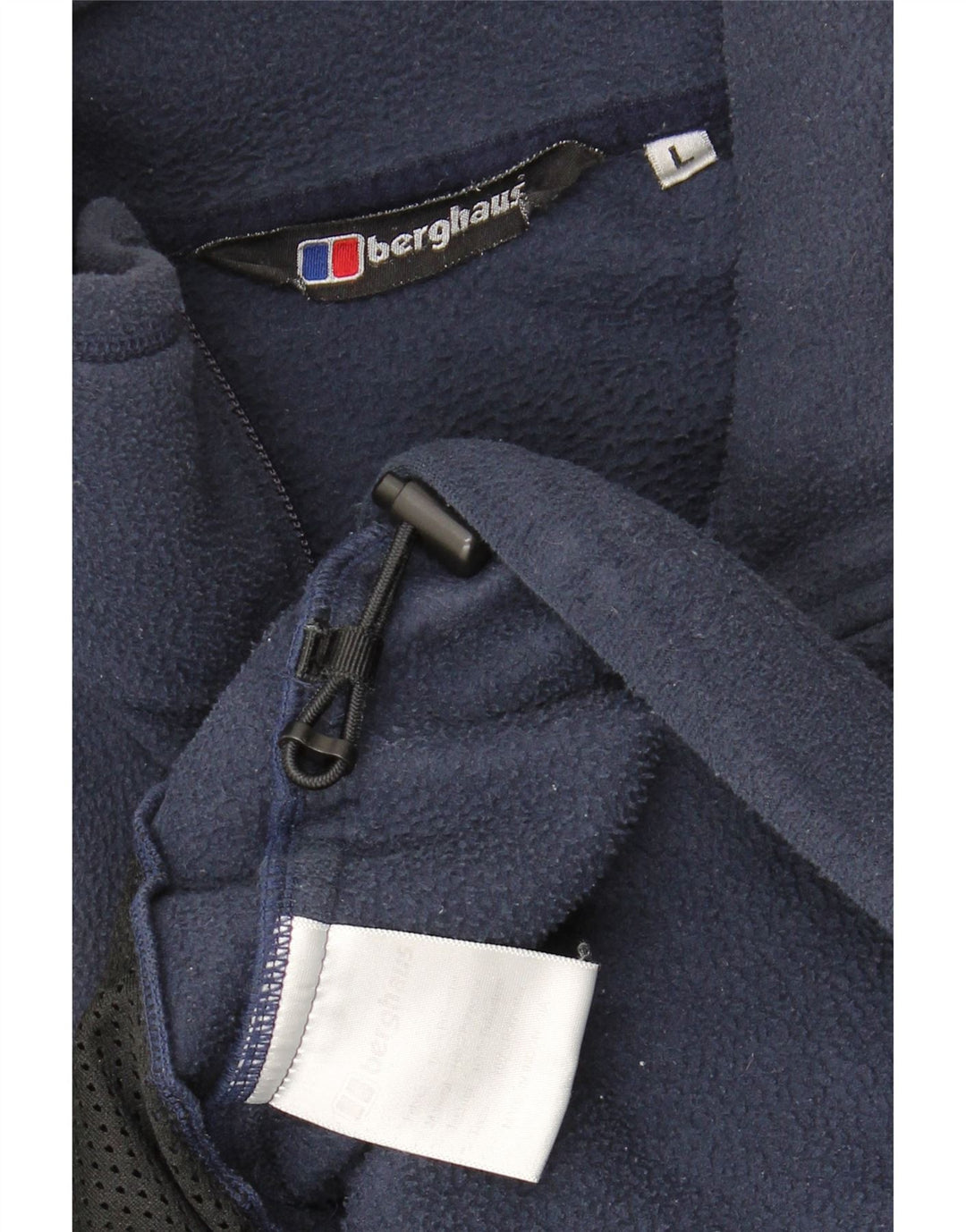 Maglione in pile da uomo Berghaus con zip e collo grande in poliestere blu navy