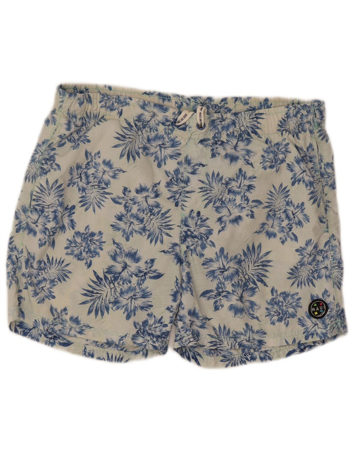Pantaloncini da bagno da uomo Maui and Sons blu medio floreale in poliammide