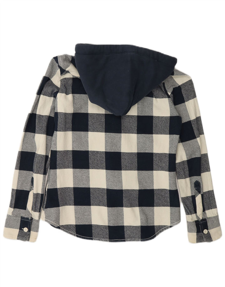 Camicia in flanella con cappuccio da bambino SUPERDRY 15-16 anni Chevron grande blu navy